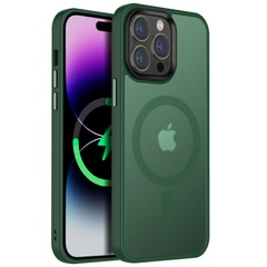 TPU+PC чехол Metal Buttons with MagSafe Colorful для Apple iPhone 14 Pro (6.1") Зеленый