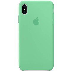 Чохол Silicone case (AAA) для Apple iPhone XS Max (6.5"), Зелений / Spearmint