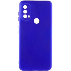 Чехол Silicone Cover Lakshmi Full Camera (A) для Motorola Moto E40 Синий / Iris