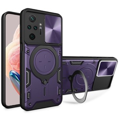 Ударопрочный чехол Bracket case with Magnetic для Xiaomi Redmi Note 10 Pro / 10 Pro Max Purple