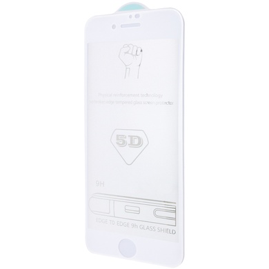 Защитное стекло 5D Hard (full glue) (тех.пак) для Apple iPhone 6/6s (4.7") Белый