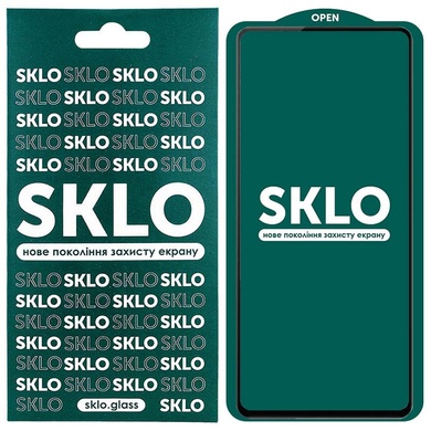 Защитное стекло SKLO 5D (full glue) для Xiaomi Redmi Note 10 5G / Poco M3 Pro Черный