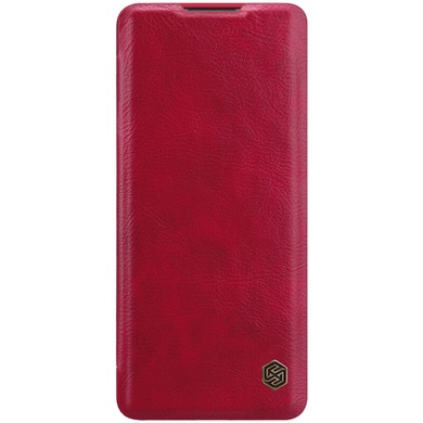 Кожаный чехол (книжка) Nillkin Qin Series для OnePlus 8 Pro Красный