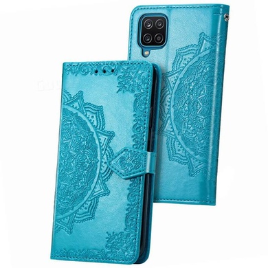 Кожаный чехол (книжка) Art Case с визитницей для Samsung Galaxy A12 / M12 Синий