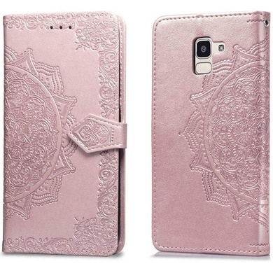 Шкіряний чохол (книжка) Art Case з візитницею для Samsung J600F Galaxy J6 (2018), Рожевий