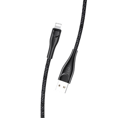 Дата кабель Usams US-SJ394 U41 Lightning Braided Data and Charging Cable 2m, Чорний
