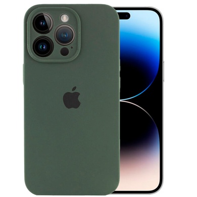 Чехол Silicone Case Full Camera Protective (AA) для Apple iPhone 14 Pro Max (6.7") Зеленый / Cyprus Green