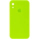 Чохол Silicone Case Square Full Camera Protective (AA) для Apple iPhone XR (6.1"), Салатовый / Neon green