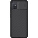Карбонова накладка Nillkin Camshield (шторка на камеру) для Samsung Galaxy A71, Чорний / Black