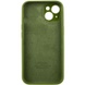 Чехол Silicone Case Full Camera Protective (AA) для Apple iPhone 14 (6.1") Зеленый / Dark Olive