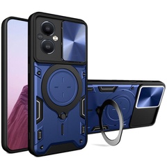 Ударопрочный чехол Bracket case with Magnetic для Xiaomi Poco M5 Blue