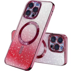 TPU чехол Delight case with MagSafe с защитными линзами на камеру для Apple iPhone 13 Pro (6.1") Красный / Red