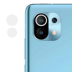 Гибкое защитное стекло 0.18mm на камеру (тех.пак) для Xiaomi Mi 11 Прозрачный