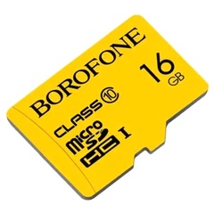 Карта пам'яті Borofone microSDHC 16GB TF High Speed Card Class 10, Жовтий