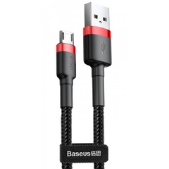 Дата кабель Baseus Cafule MicroUSB Cable 2.4A (1m) (CAMKLF-B) Красный / Черный