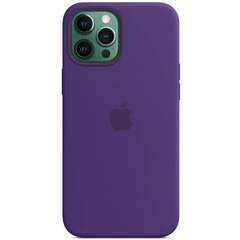Чохол Silicone case (AAA) full with Magsafe для Apple iPhone 12 Pro Max (6.7 "), Фіолетовий / Amethyst