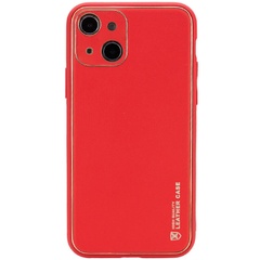 Кожаный чехол Xshield для Apple iPhone 14 (6.1") Красный / Red