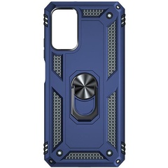Ударопрочный чехол Serge Ring for Magnet для Xiaomi 11T / 11T Pro Темно-синий