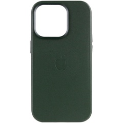 Кожаный чехол Leather Case (AA Plus) with MagSafe для Apple iPhone 13 Pro Max (6.7") Shirt Green