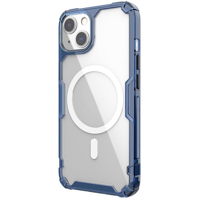 TPU чехол Nillkin Nature Pro Magnetic для Apple iPhone 13 / 14 (6.1") Синий (прозрачный)