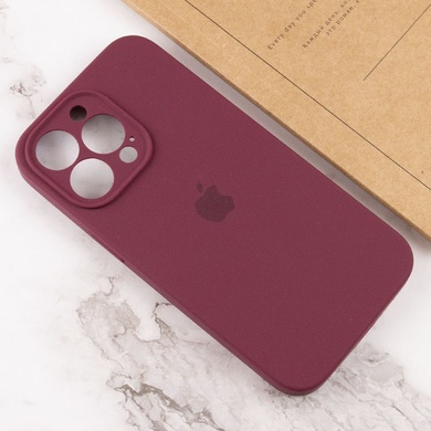 Чохол Silicone Case Full Camera Protective (AA) для Apple iPhone 15 Pro Max (6.7"), Бордовый / Plum