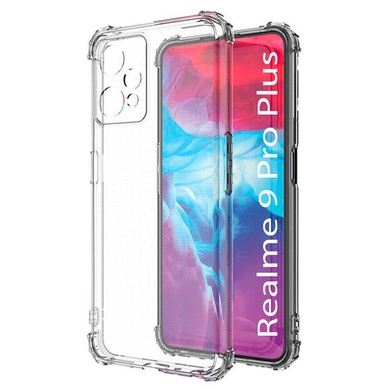 TPU чохол GETMAN Ease logo посилені кути Full Camera для Realme 9 Pro, Безбарвний (прозорий)