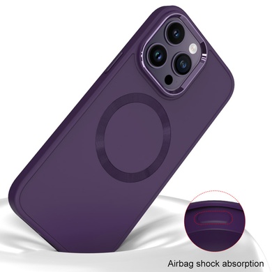 TPU чехол Bonbon Metal Style with MagSafe для Apple iPhone 14 Pro (6.1") Фиолетовый / Dark Purple