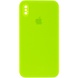 Чохол Silicone Case Square Full Camera Protective (AA) для Apple iPhone XS Max (6.5 "), Салатовый / Neon green