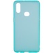 Силиконовый матовый полупрозрачный чехол для Samsung Galaxy A10s Голубой / Marine Green