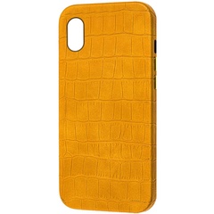Шкіряний чохол Croco Leather для Apple iPhone XS Max (6.5 "), Yellow