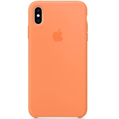 Чехол Silicone case (AAA) для Apple iPhone XS Max (6.5") Оранжевый / Papaya