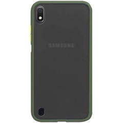 TPU+PC чехол Color Buttons для Samsung Galaxy A10 (A105F) Зеленый