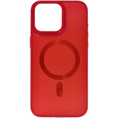 Чехол TPU+Glass Sapphire Midnight Open Camera with MagSafe для Apple iPhone 15 (6.1") Красный / Red