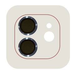 Захисне скло Metal Classic на камеру (в упак.) для Apple iPhone 12 / 12 mini / 11, Синій / Blue