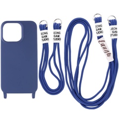 Чохол TPU two straps California для Apple iPhone 12 Pro / 12 (6.1"), Темно-синій / Midnight blue