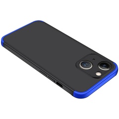 Пластикова накладка GKK LikGus 360 градусів (opp) для Apple iPhone 13 (6.1"), Чорний / Синій