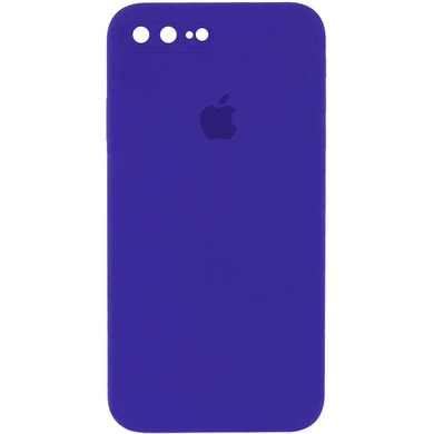Чохол Silicone Case Square Full Camera Protective (AA) для Apple iPhone 7 plus / 8 plus (5.5 "), Фіолетовий / Ultra Violet