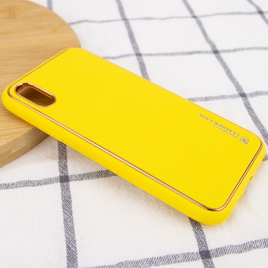 Кожаный чехол Xshield для Apple iPhone XR (6.1") Желтый / Yellow