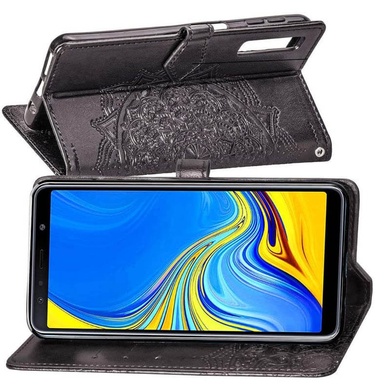 Кожаный чехол (книжка) Art Case с визитницей для Samsung A750 Galaxy A7 (2018) Черный