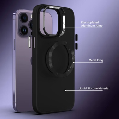 TPU чехол Bonbon Metal Style with MagSafe для Apple iPhone 14 Pro (6.1") Черный / Black