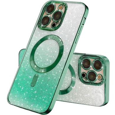 TPU чехол Delight case with MagSafe с защитными линзами на камеру для Apple iPhone 13 Pro Max (6.7") Зеленый / Emerald