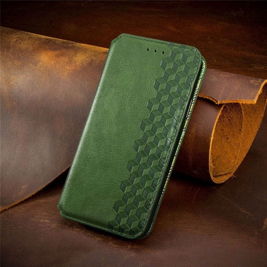 Кожаный чехол книжка GETMAN Cubic (PU) для Samsung Galaxy A04s Зеленый