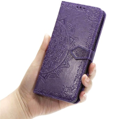 Шкіряний чохол (книжка) Art Case з візитницею для Realme 6, Фіолетовий