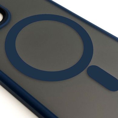 TPU+PC чехол Metal Buttons with MagSafe для Apple iPhone 15 Pro Max (6.7") Синий