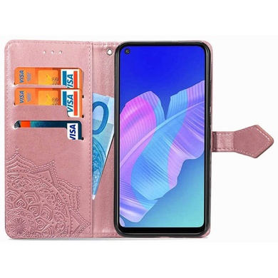 Кожаный чехол (книжка) Art Case с визитницей для Samsung Galaxy A21s Розовый