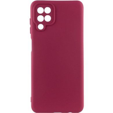 Чехол Silicone Cover Lakshmi Full Camera (AA) для Samsung Galaxy A12 Бордовый / Marsala