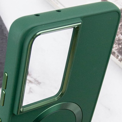 TPU чохол Bonbon Metal Style with MagSafe для Samsung Galaxy S24 Ultra, Зелений / Army green