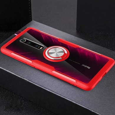 TPU+PC чохол Deen CrystalRing for Magnet (opp) для Xiaomi Redmi K20 / K20 Pro / Mi9T / Mi9T Pro, Бесцветный / Красный
