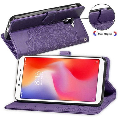 Шкіряний чохол (книжка) Art Case з візитницею для Samsung J600F Galaxy J6 (2018), Фіолетовий