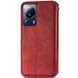 Шкіряний чохол книжка GETMAN Cubic (PU) для Xiaomi Redmi Note 12 4G, Червоний
